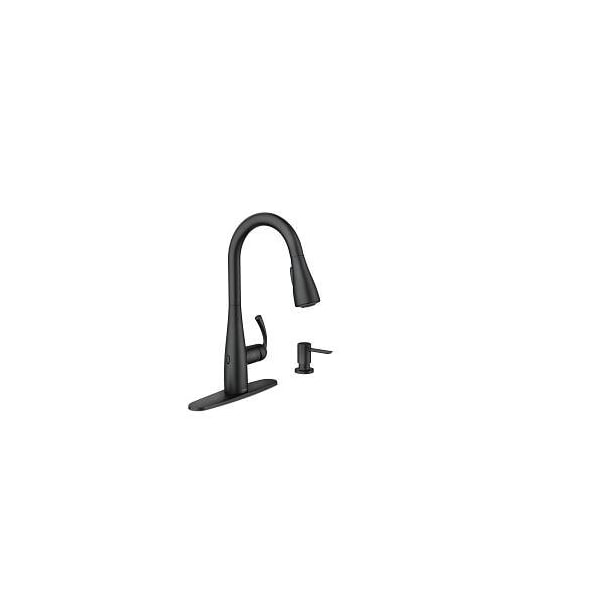 Moen Essie OneHandle High Arc Kitchen Faucet in Matte Black 87014EWBL
